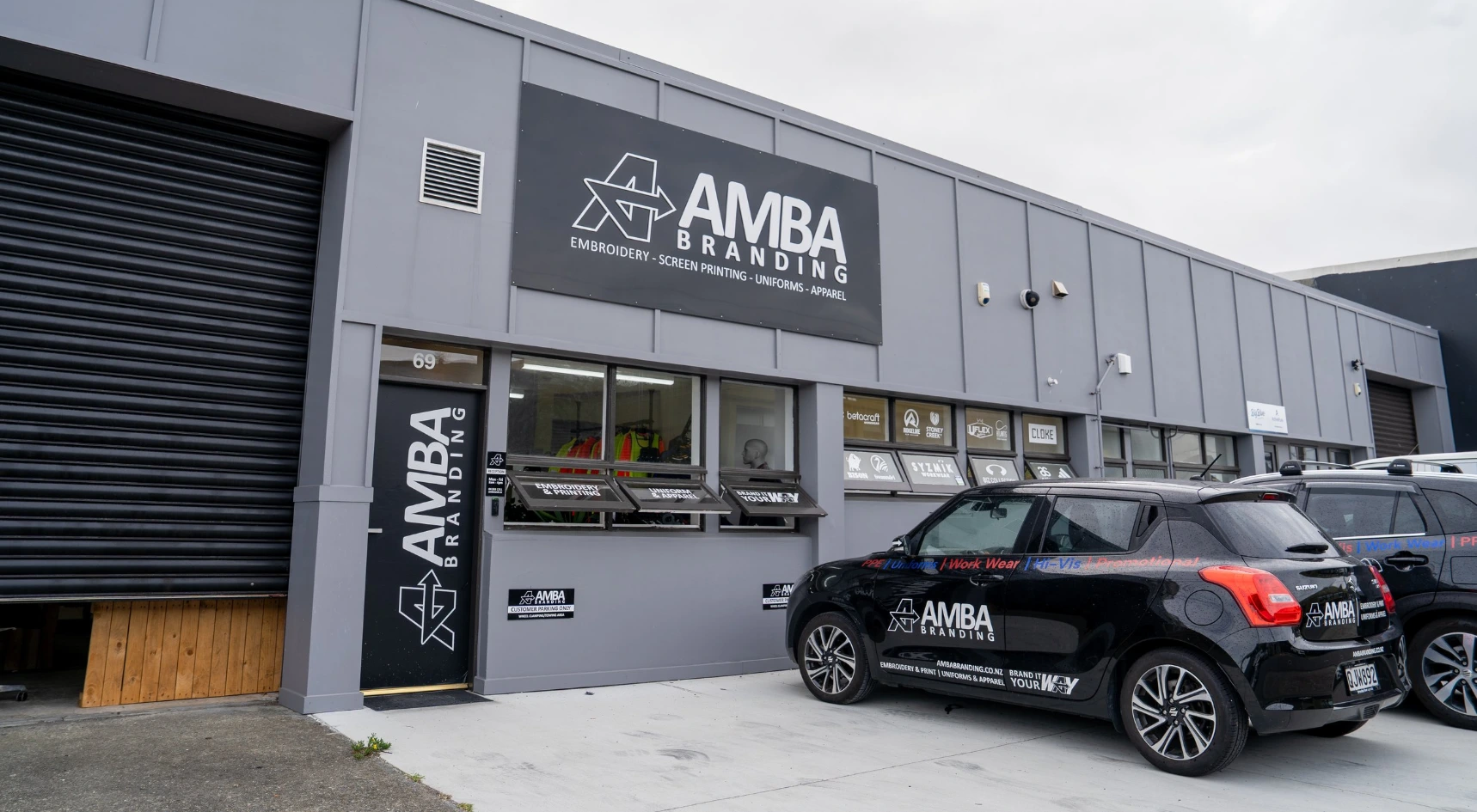Branded uniforms decorated in-house at Amba Branding, Petone