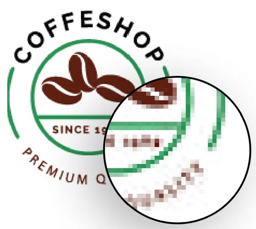 Bitmap logo becoming pixelated when enlarged