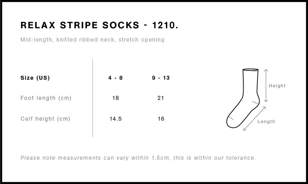 Size Guide - Style 1210