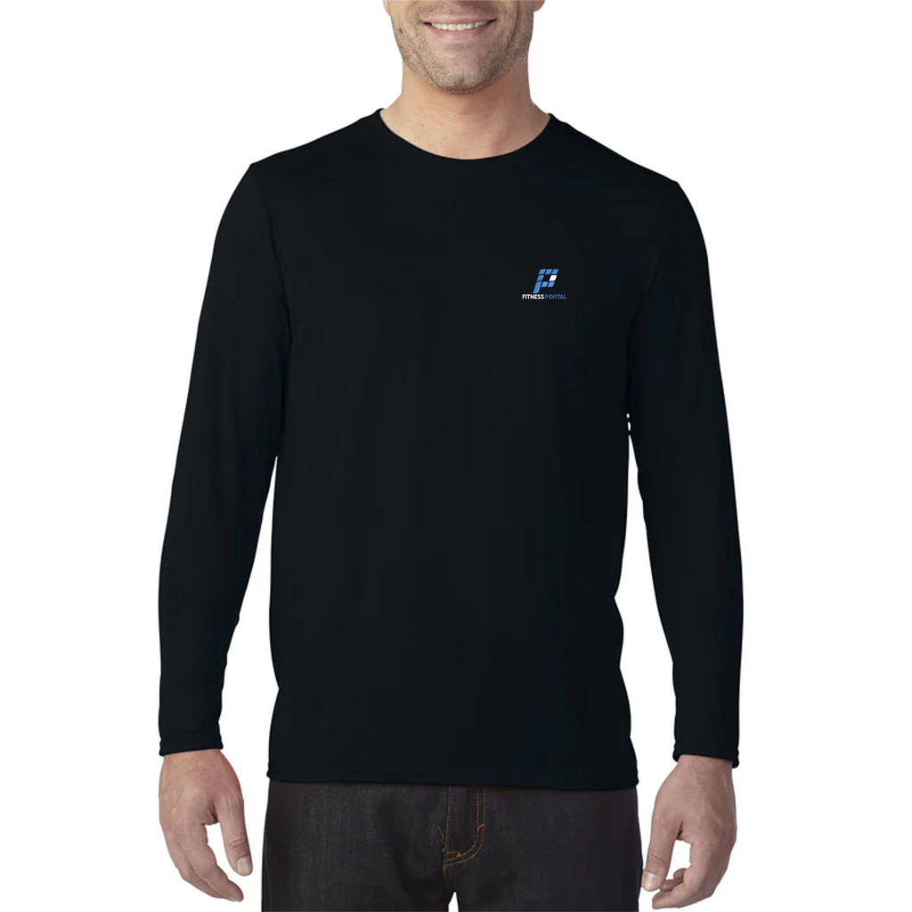 The Fitness Portal Uniform - Mens Trainer Tee LS Black AUK
