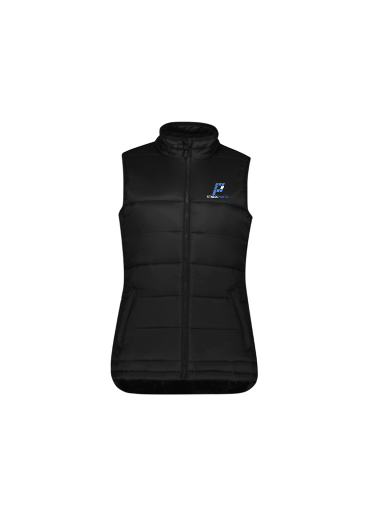 The Fitness Portal Uniform - Womens Alpine Puffer Vest Black AUK
