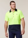 Y11396 - Core Hi-Vis 2 Tone Vented Short Sleeve Polo